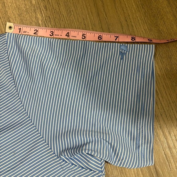 Grand Slam Performance Mens M Golf Polo Blue White Striped Stretch Athletic NWT - Picture 7 of 10
